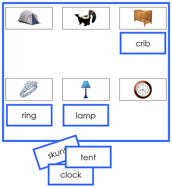 Blue Sheets & Labels (photos) - Montessori Print Shop Digital Download phonetic language program