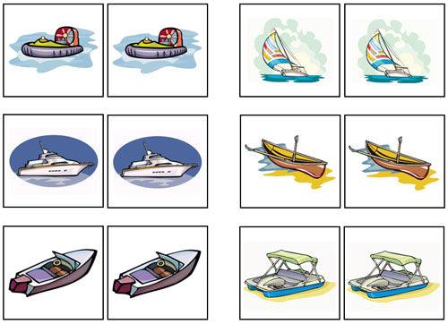 Boat Match-Up & Memory Game - Montessori Print Shop Digital Download