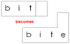 "Bossy E" Word Cards - Montessori language cards