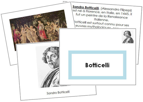 French - Sandro Botticelli Art Book (border) - Montessori Print Shop