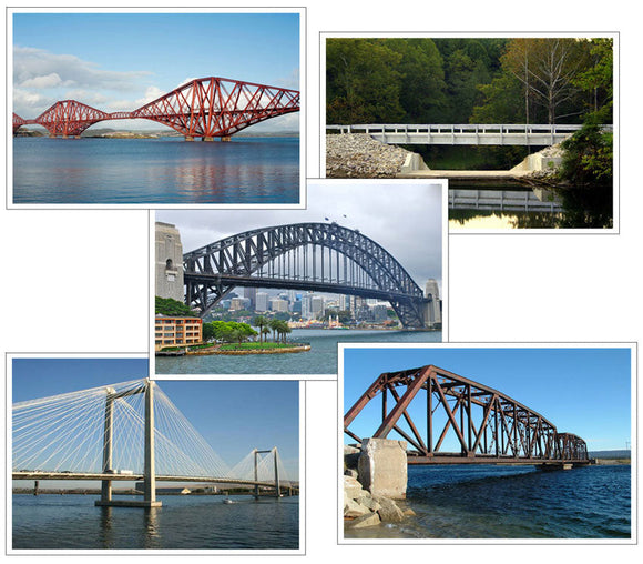 Types of Bridges Chart and Cards - Montessori Print Shop Digital Download