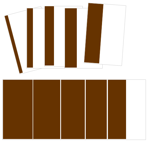 Brown Stair Pattern Cards (cornered) - Montessori Print Shop Digital Download Sensorial Cards