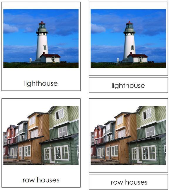 Types of Buildings 3-Part Cards - Montessori Print Shop Digital Download