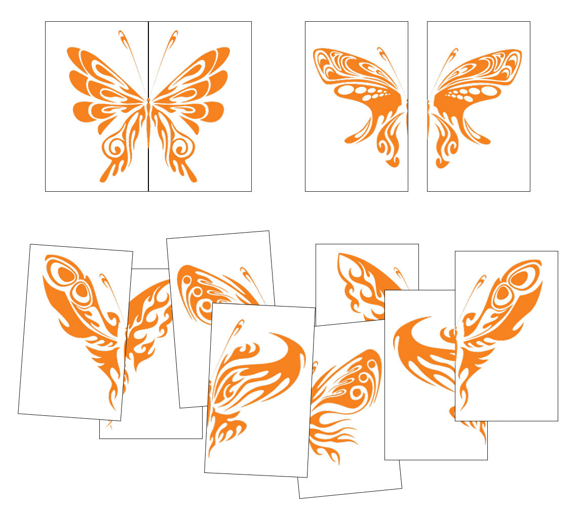 Butterfly Symmetry Matching Cards Set 2 - Montessori Print Shop Digital Download visual discrimination activity