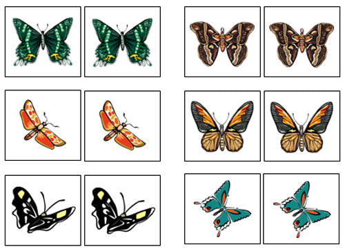 Butterfly Match-Up & Memory Game - Montessori Print Shop