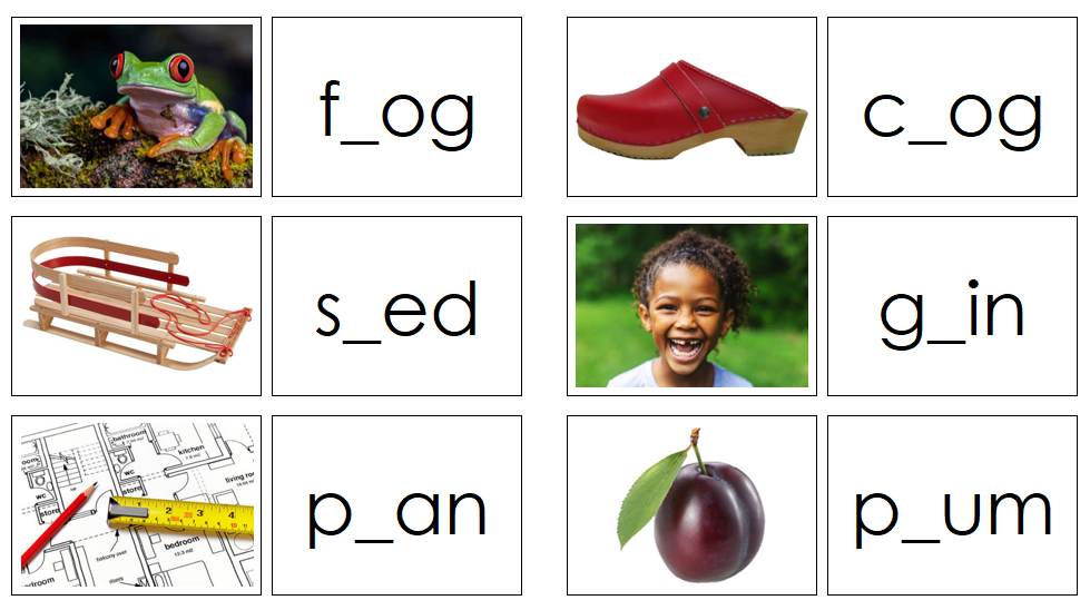 CCVC Missing Consonant Cards - Montessori Print Shop Digital Download