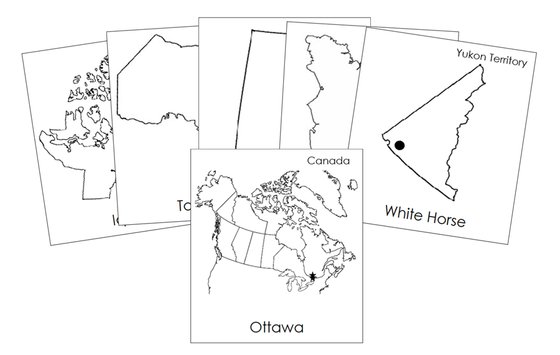 Capital Cities of Canada 3-Part Cards - Montessori Print Shop Digital Download
