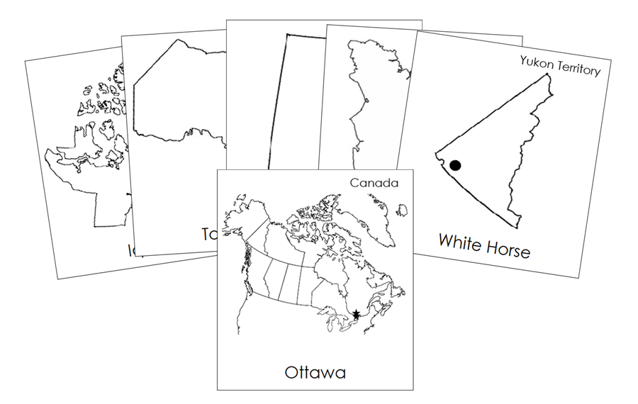 Capital Cities of Canada 3-Part Cards - Montessori Print Shop Digital Download