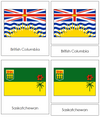 Canadian Flags - Montessori Geography Cards