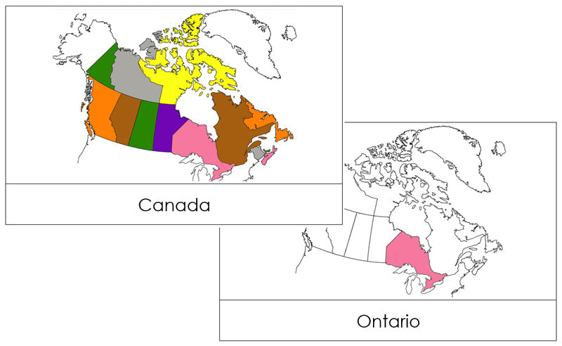 Canada Flash Cards - Montessori Print Shop Digital Download geography materials