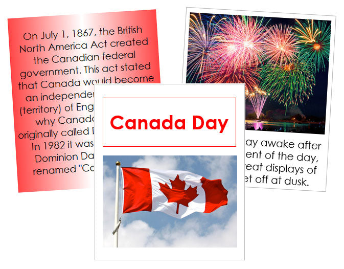 Canada Day Cards & Booklet - Montessori Print Shop Digital Download