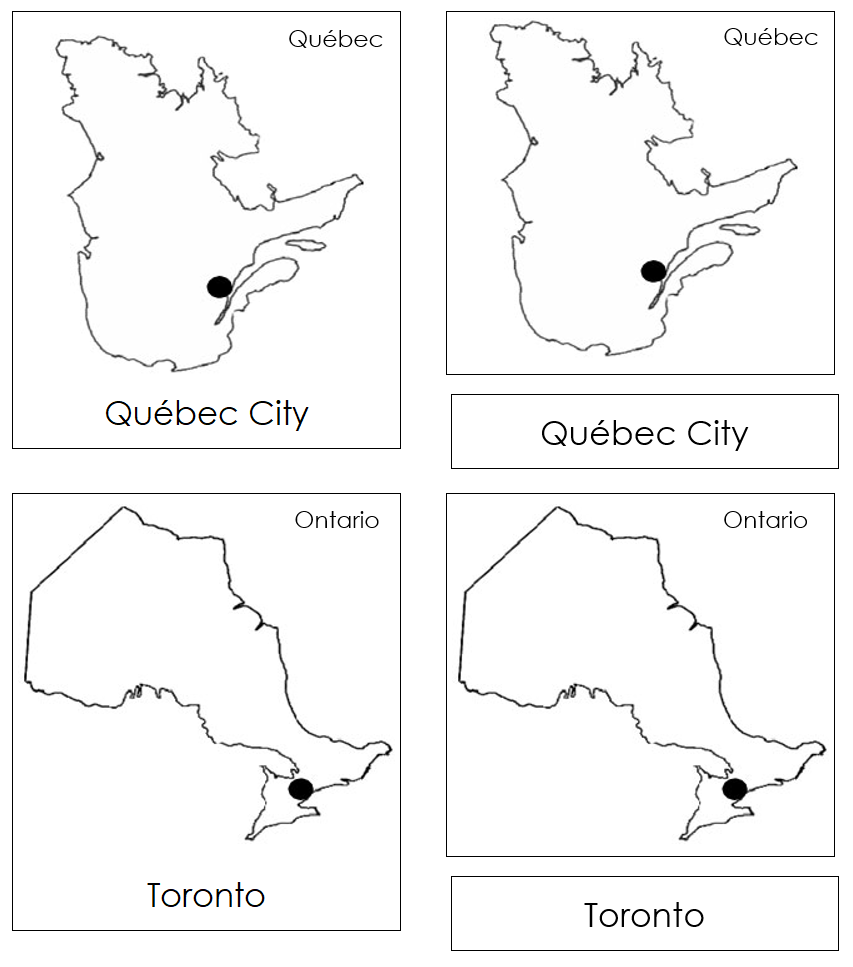 Capital Cities of Canada 3-Part Cards - Montessori Print Shop Digital Download