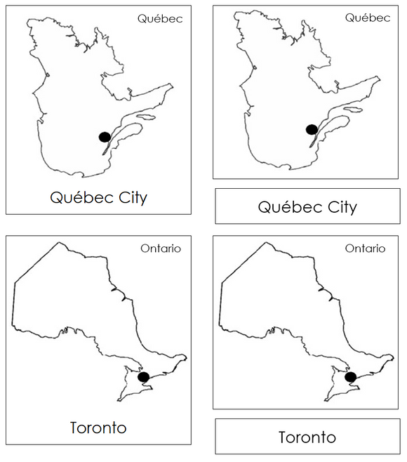 Capital Cities of Canada 3-Part Cards - Montessori Print Shop Digital Download