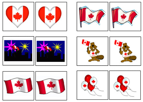 Canada Day Match-Up & Memory Game - Montessori Print Shop Digital Download