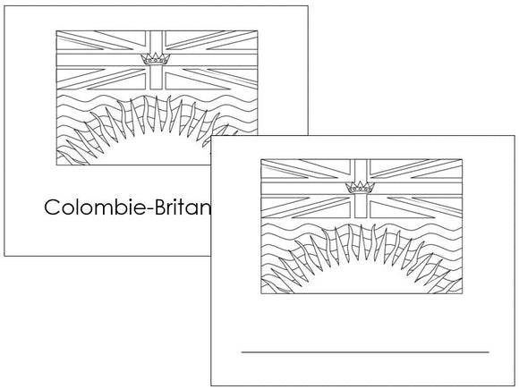 French - Flags of Canada Blackline Masters - Drapeaux du Canada - Montessori Print Shop