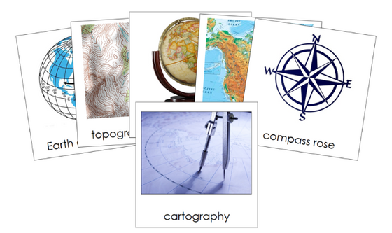 Cartography Nomenclature 3-Part Cards - Montessori Print Shop Digital Download