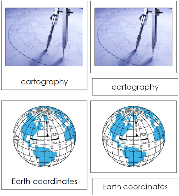 Cartography Nomenclature Cards - Montessori Print Shop