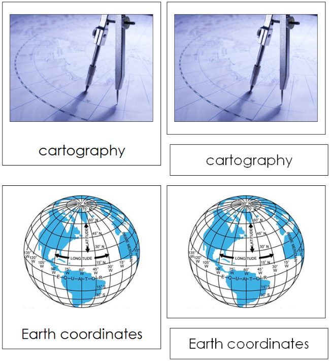 Cartography Nomenclature 3-Part Cards - Montessori Print Shop Digital Download