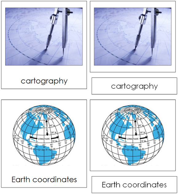 Cartography Nomenclature 3-Part Cards - Montessori Print Shop Digital Download