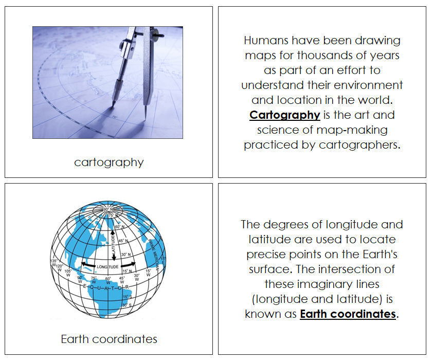 Cartography Nomenclature Book - Montessori Print Shop Digital Download