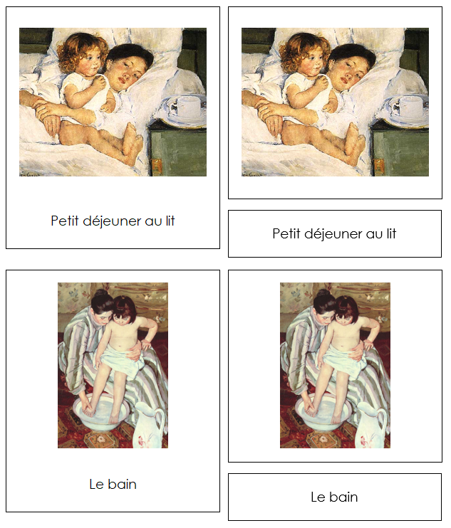 French - Mary Cassatt Art Cards - Montessori Print Shop Digital Download