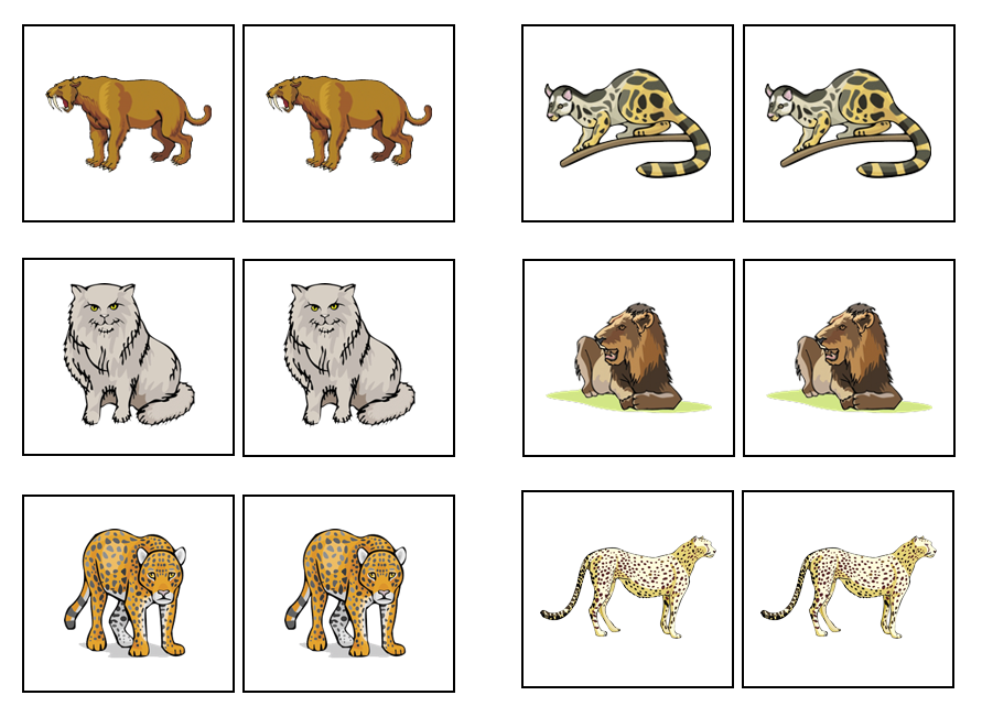 Cats Match-Up & Memory Game - Montessori Print Shop preschool activity