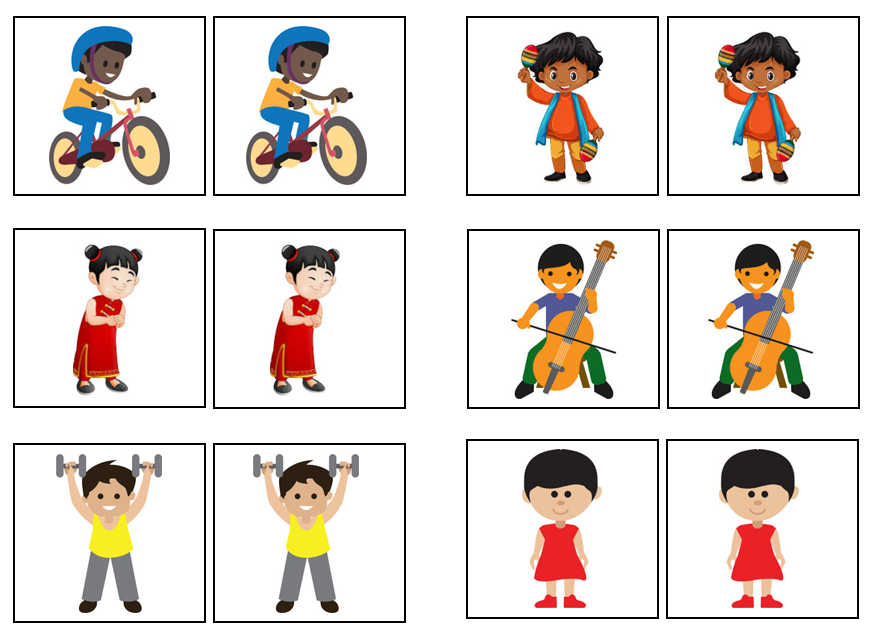 Children Match-Up & Memory Game - Montessori Print Shop Digital Download preschool activity