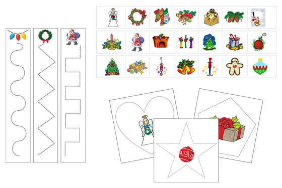 Christmas Cutting Work - Preschool Activity by Montessori Print Shop