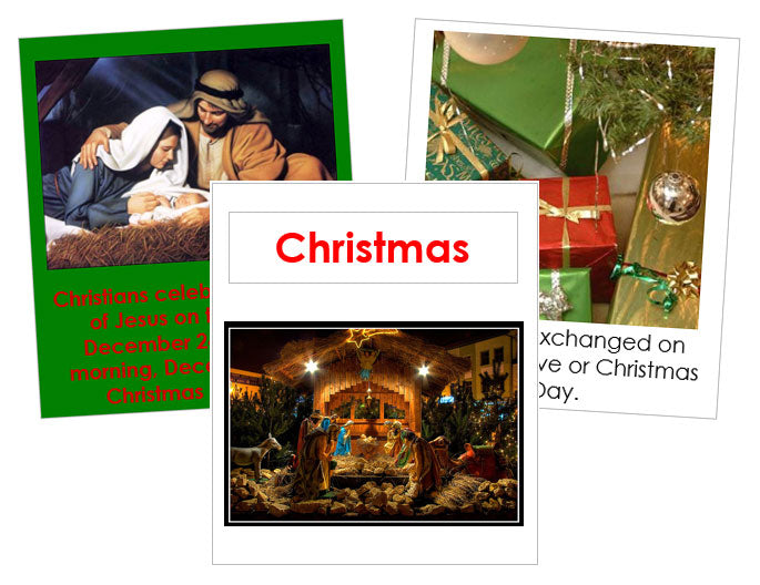 Christmas Cards & Booklet - Montessori Print Shop Digital Download