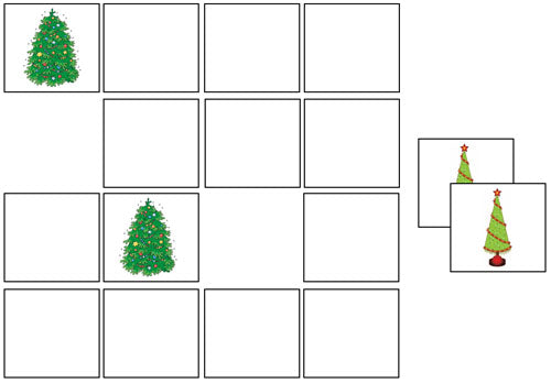 Christmas Tree Match-Up & Memory Game - Montessori Print Shop Digital Download