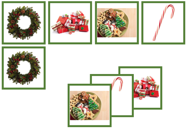 Christmas matching cards - Montessori Print Shop Digital Download