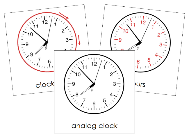 Parts of a Clock 3-Part Nomenclature Cards - Montessori Print Shop Digital Download