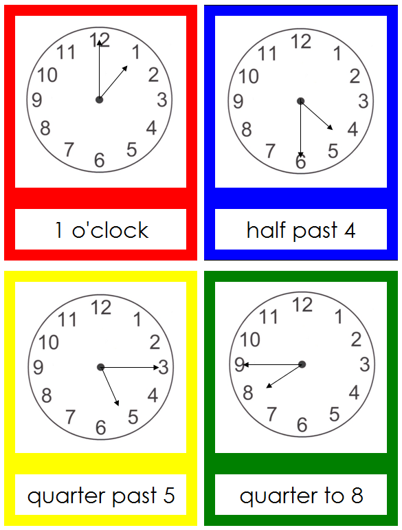 3-Part Clock Cards - Montessori Print Shop Digital Download