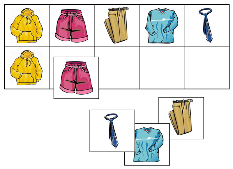 Clothing Match-Up & Memory Game - Montessori Print Shop Digital Download
