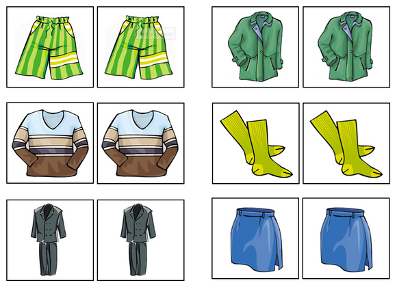 Clothing Match-Up & Memory Game - Montessori Print Shop