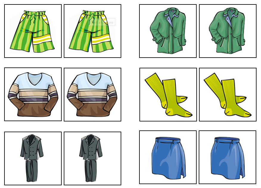 Clothing Match-Up Game - Montessori Print Shop Digital Download