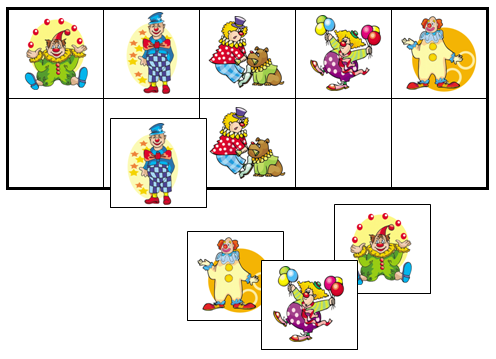 Clown Match-Up & Memory Game - Montessori Print Shop Digital Download