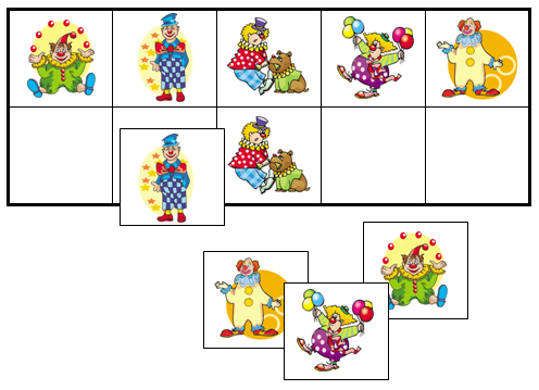 Clown Match-Up & Memory Game - Montessori Print Shop