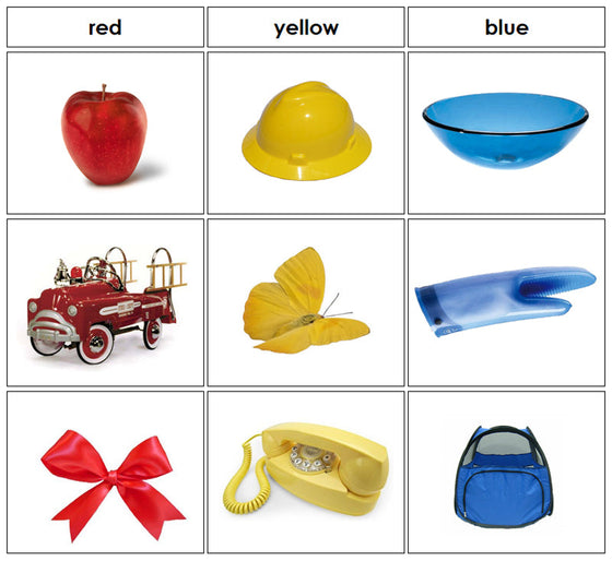 Color Sorting Cards - Montessori Print Shop preschool color cards