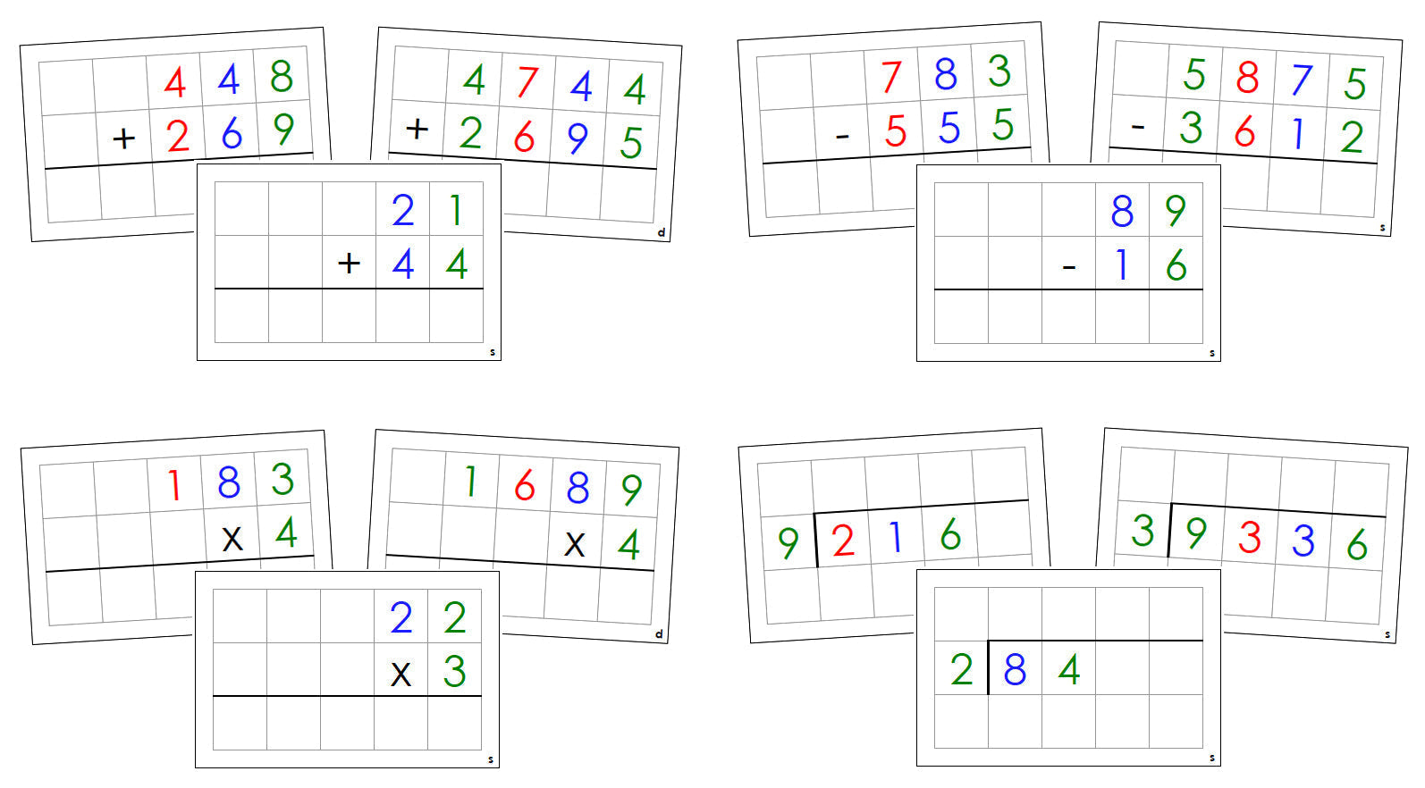 Printable Montessori Math Command Cards - Montessori Print Shop Digital Download