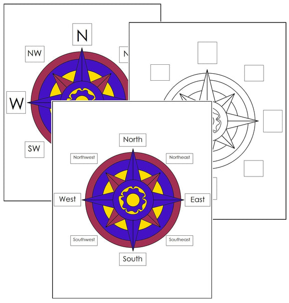 Compass Rose - Free Montessori Print Shop Download