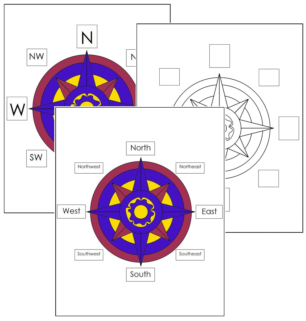 Compass Rose - Free Montessori Print Shop Download