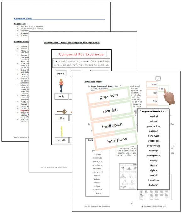 Elementary Montessori Compound Key Experience - Montessori Print Shop