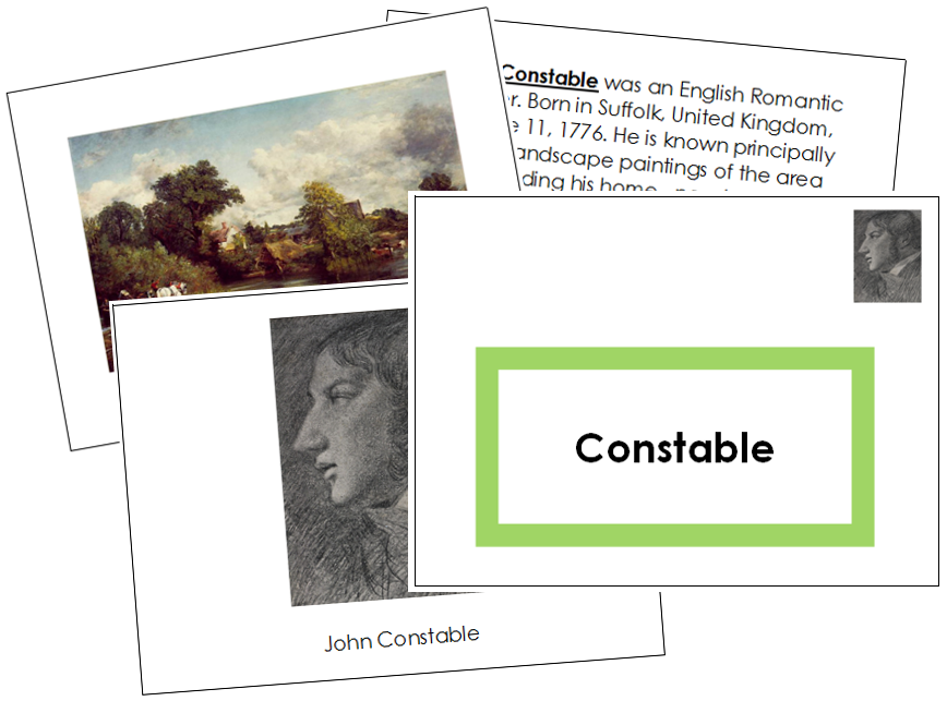 John Constable Art Book - montessori art materials