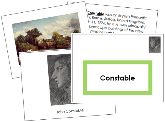 John Constable Art Book - montessori art materials