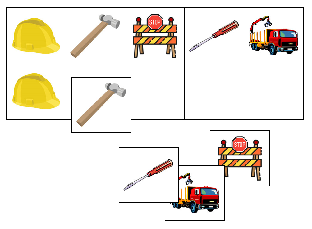 Construction Match-Up & Memory Game - Montessori Print Shop Digital Download preschool activity