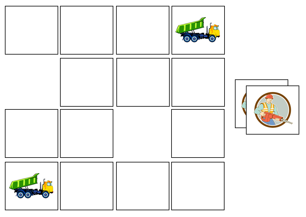 Construction Match-Up & Memory Game - Montessori Print Shop Digital Download preschool activity