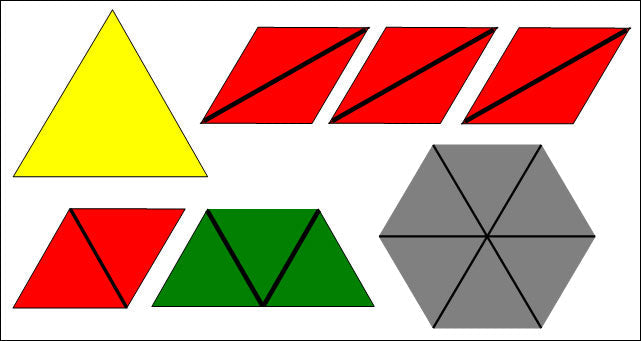 Montessori Constructive Triangles - Small Hexagonal Box - Montessori Print Shop Digital Download