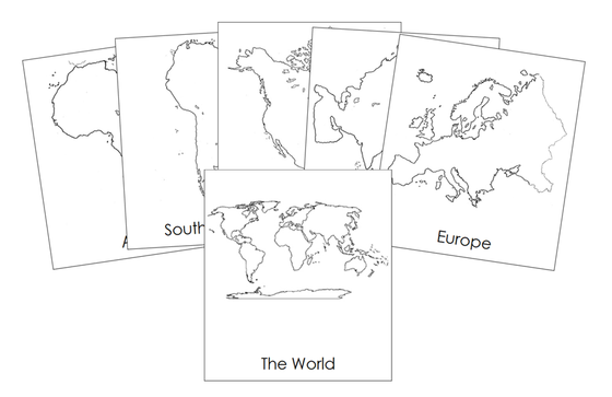 World Continents 3-Part Cards - Montessori Print Shop Digital Download