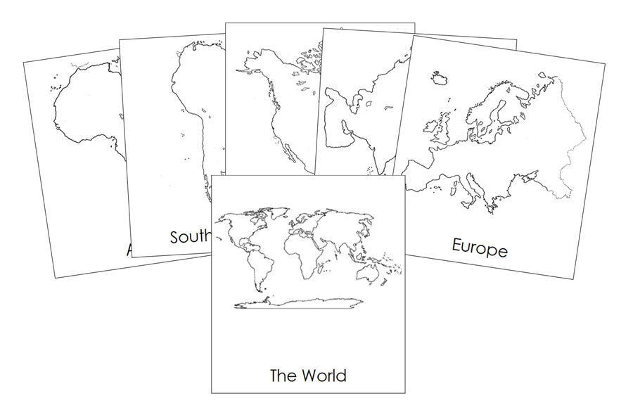 World Continents 3-Part Cards - Montessori Print Shop Digital Download